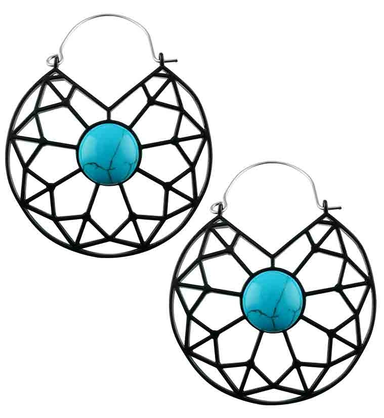 20G Black Sinuous Hangers - Earrings