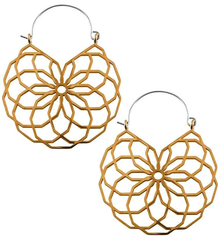 20G Rose Gold Bloom Hangers - Earrings