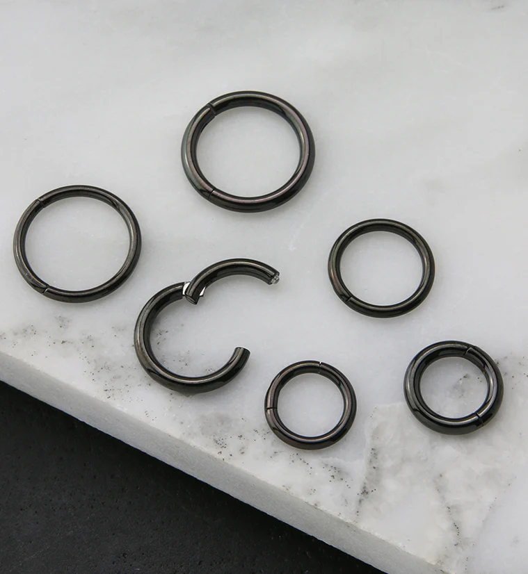 20pc Set of Black PVD Stainless Steel Stacked Rings - Image 2