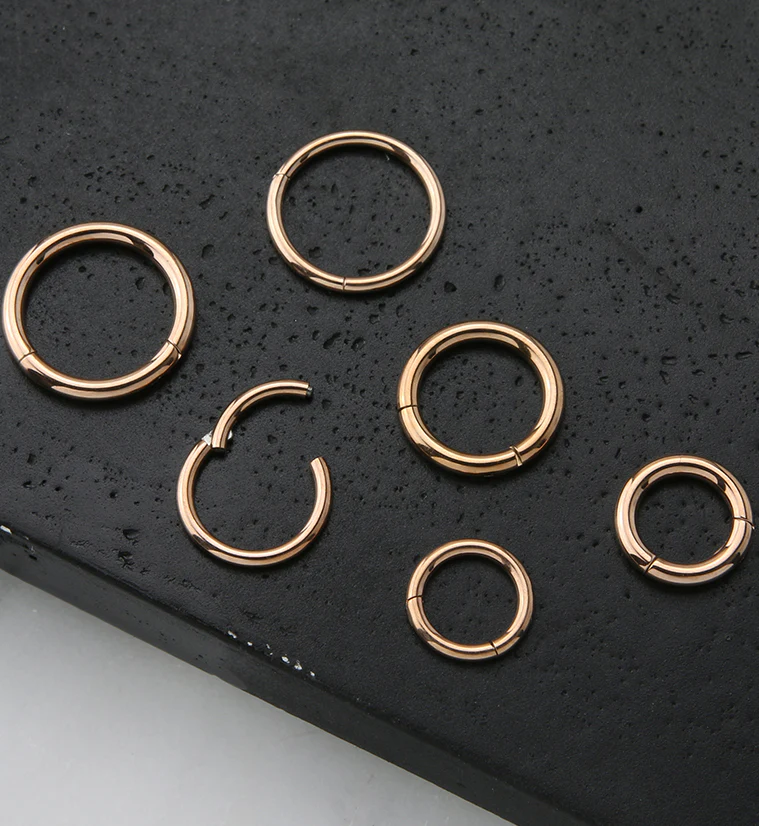 20pc Set of Rose Gold PVD Stainless Steel Stacked Rings - Image 2