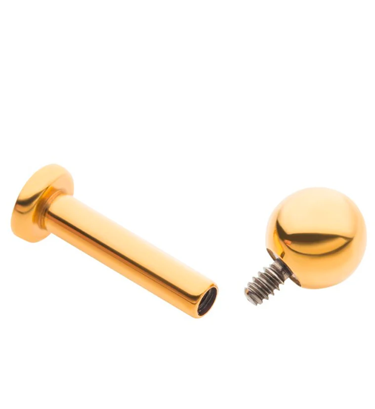 24kt Gold PVD Titanium Labret - Image 3