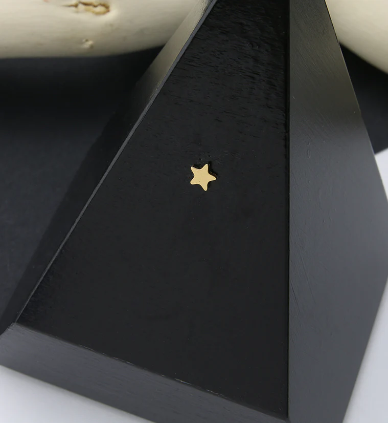 24kt Gold PVD Titanium Star Shaped Threadless Top - Image 2