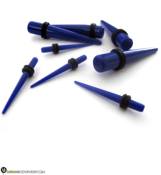 Acrylic Navy Blue Taper - Image 2