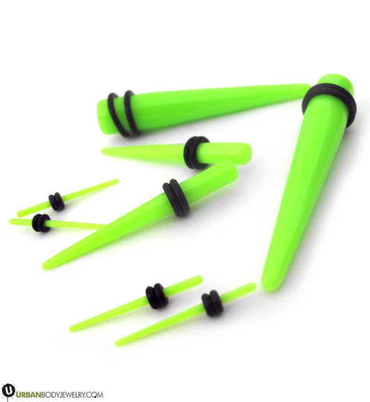 Acrylic Neon Green Taper - Image 2