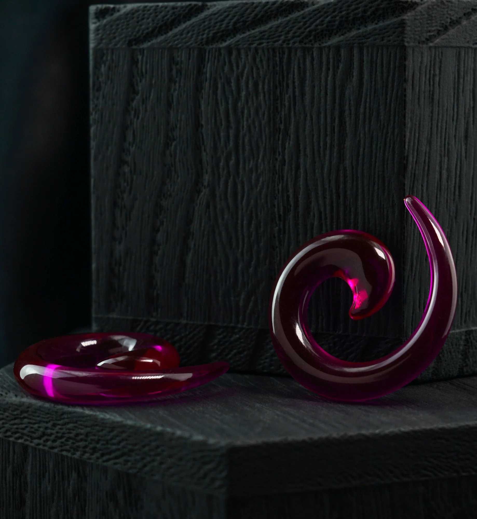 Acrylic U.V Purple Spirals - Image 2