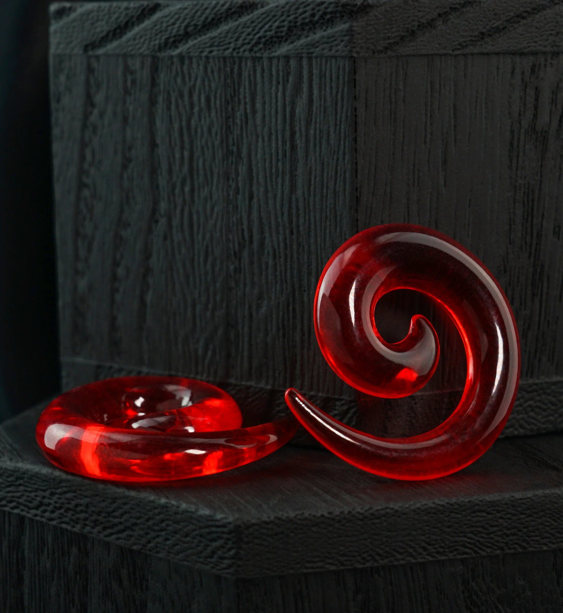Acrylic UV Red Spirals - Image 2