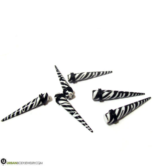 Acrylic Zebra Print Taper - Image 2