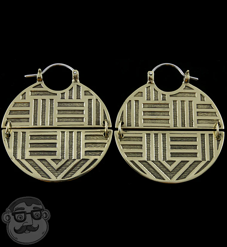 Acute Brass Earrings - Weights