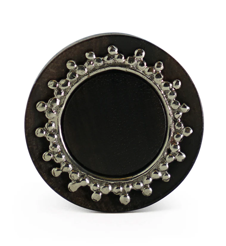 Adorn White Brass Inlay Areng Wood Plugs - Image 3