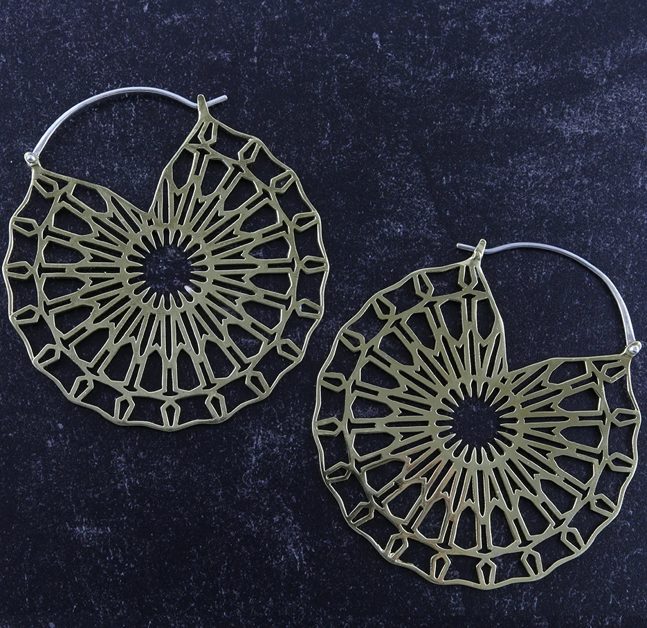 Aerial Brass Earrings - Weights - Image 2