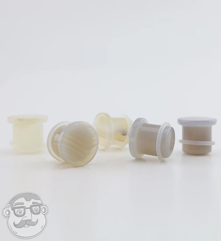 Agate Stone Single Flare Tophat Plugs - Image 6