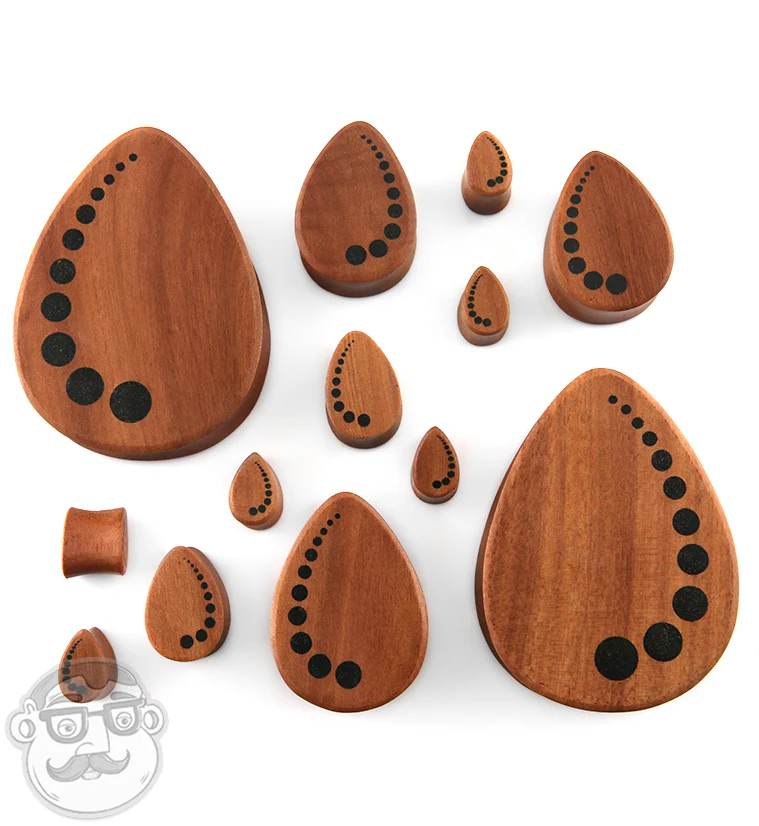 Alleyway Saba Wood Teardrop Plugs - Image 4