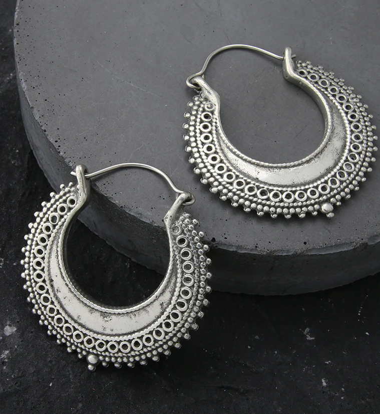 Ambit White Brass Hangers / Earrings - Image 2