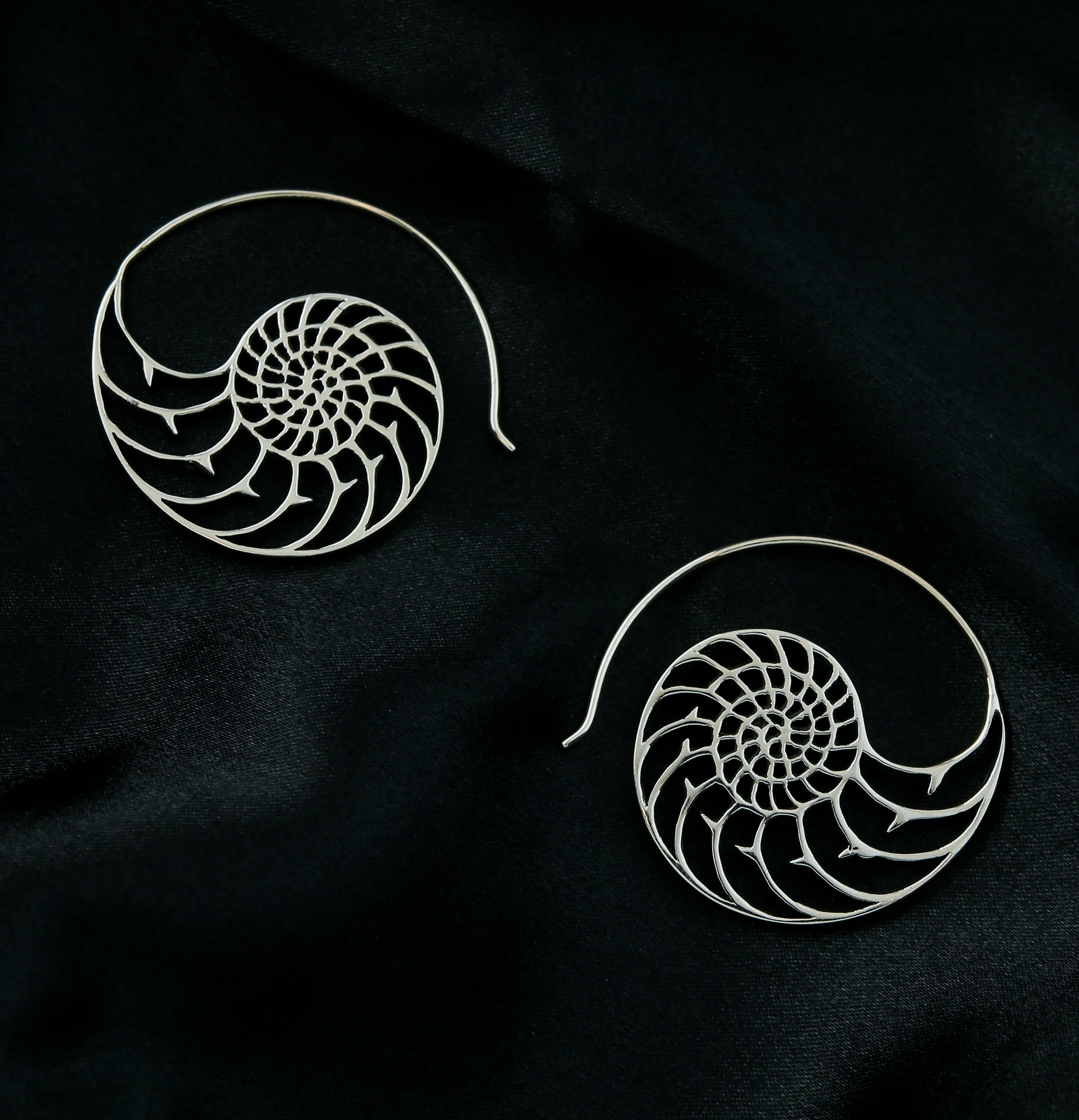 Ammonite White Brass Hangers