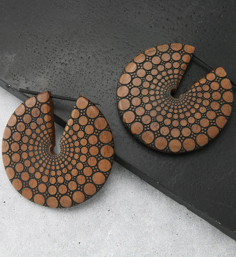 Amplify Saba Wood Disk Earrings - Image 2