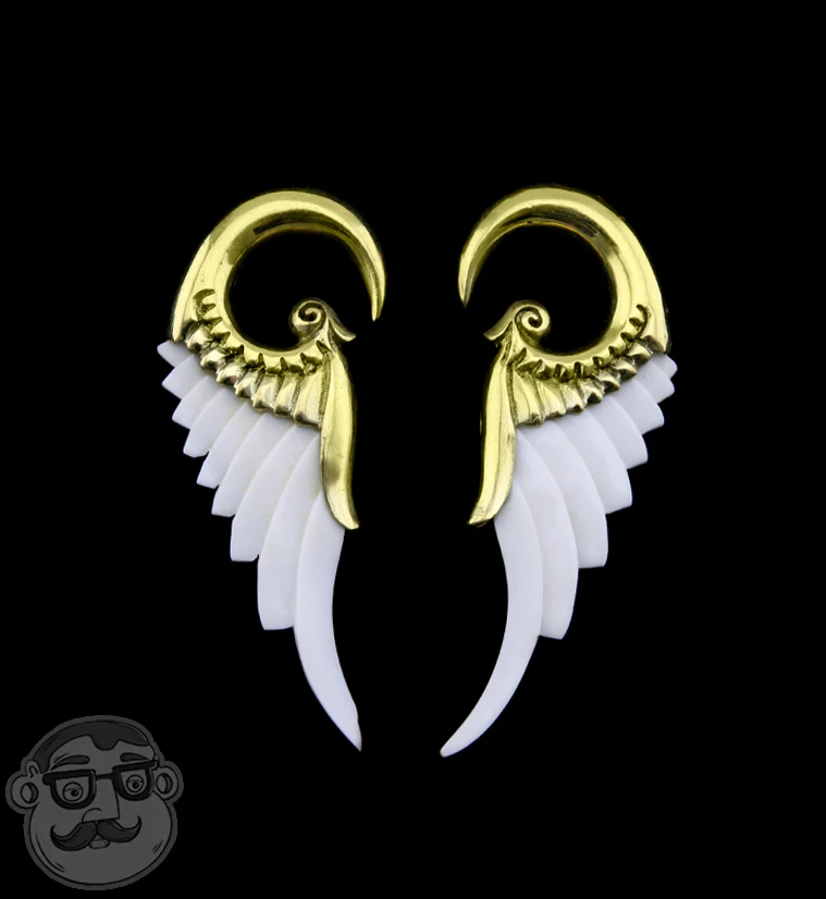 Angel Wing Brass Ear Weights - Image 4