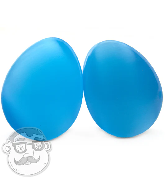 Aqua Cat's Eye Glass Teardrop Plugs - Image 5