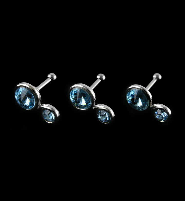 Aqua CZ Infinity Cartilage Barbell