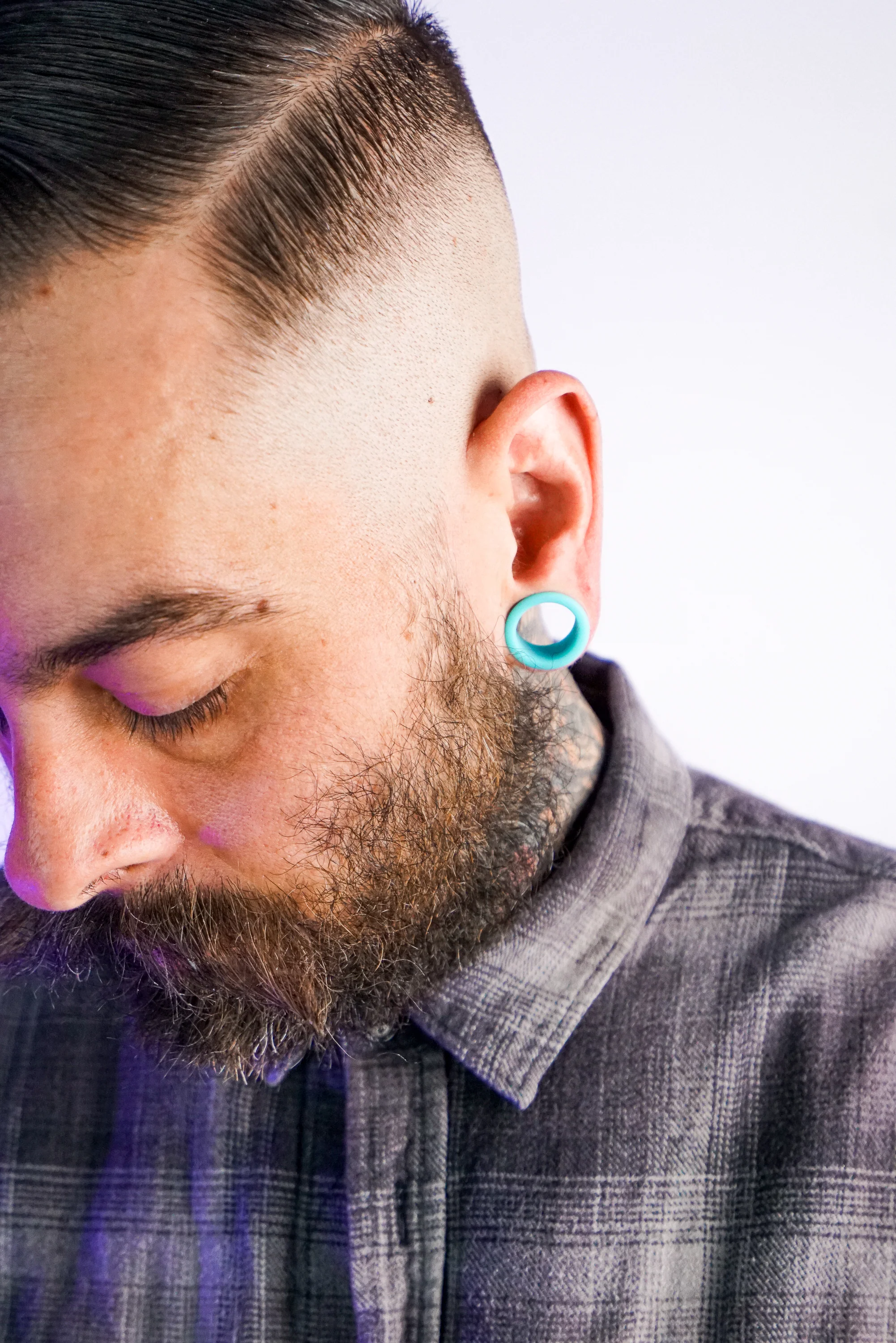 Aquamarine Matte Silicone Tunnels - Image 5