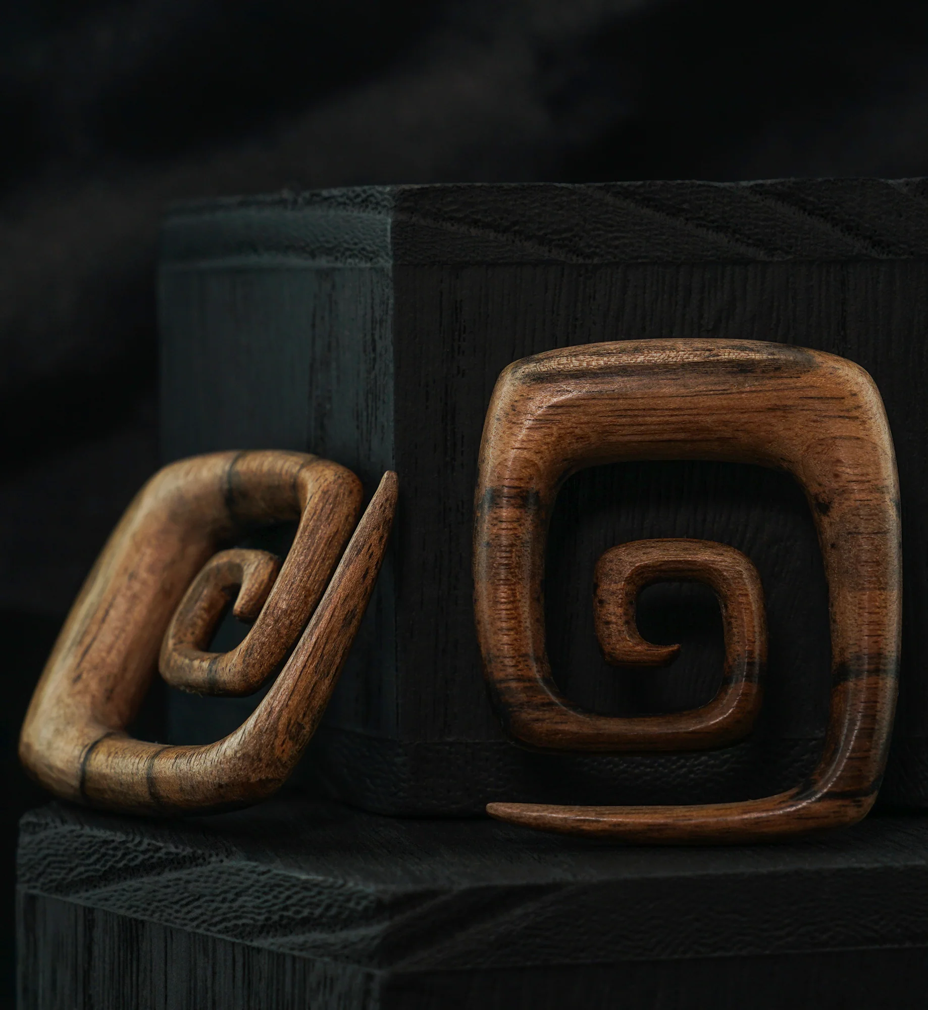 Areng Wooden Square Spirals - Image 2
