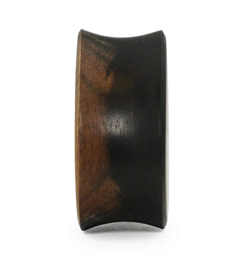 Areng Wood Heart Inlay Teardrop Plugs - Image 5