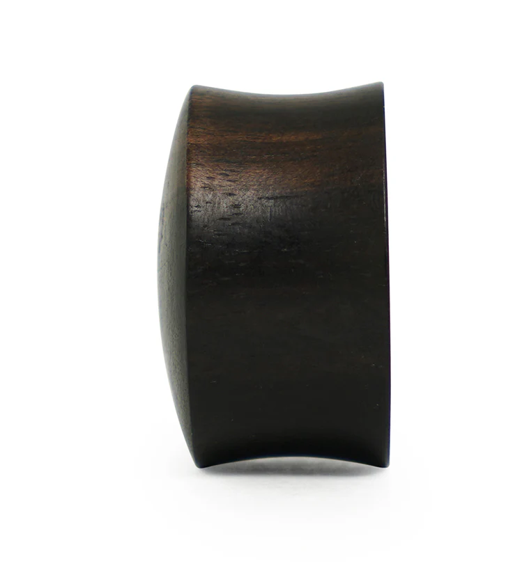 Areng Wood Plugs with Green Turquoise Inlay - Image 5