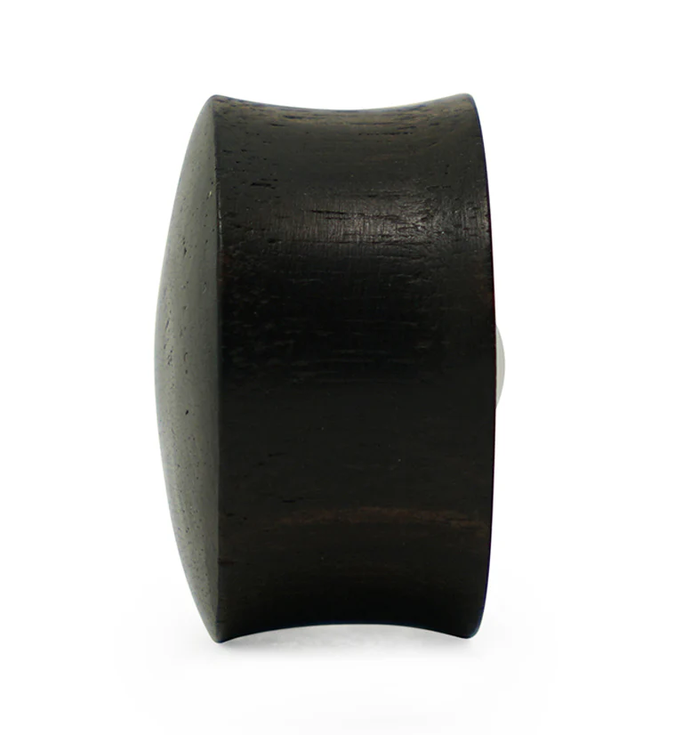 Areng Wood Plugs with Swarovski Pearl Inlay - Image 5