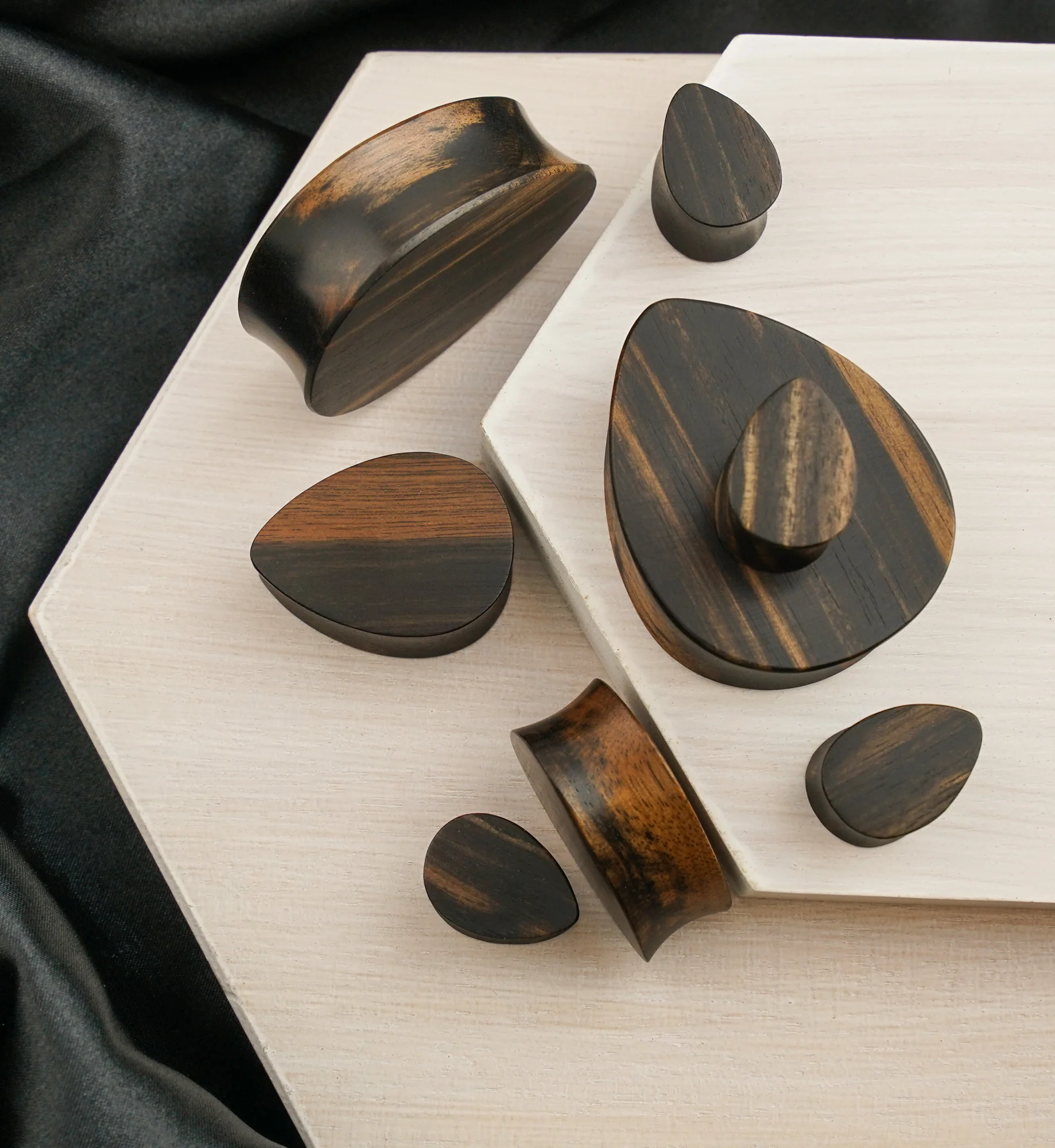 Areng Wood Teardrop Plugs - Image 2