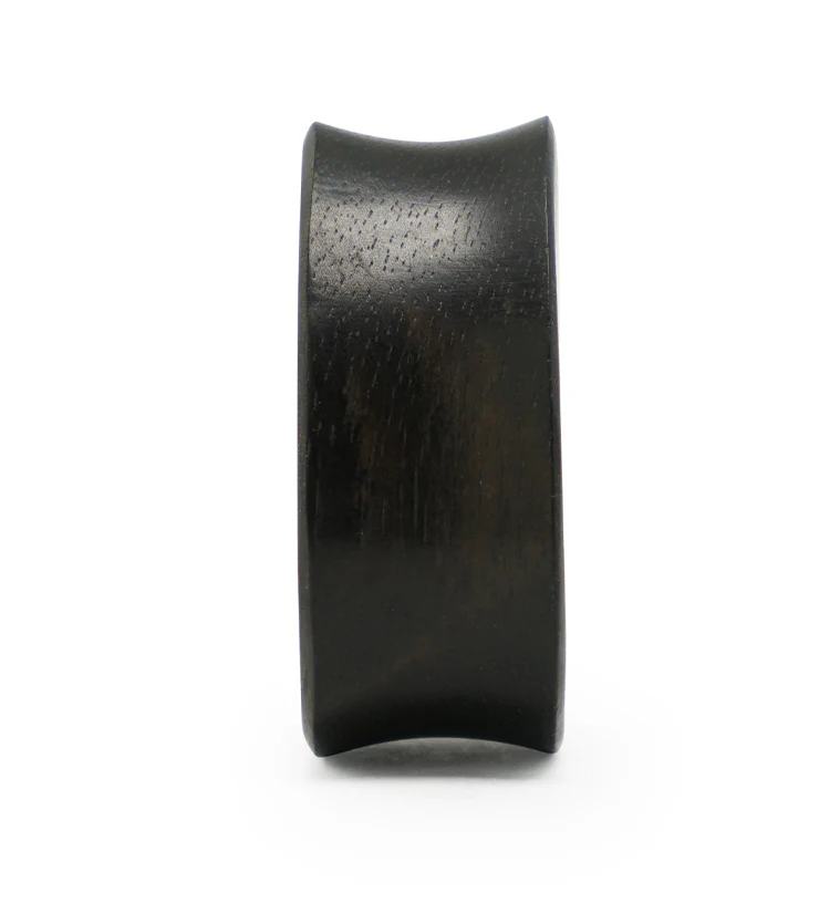 Areng Wooden Teardrop Plugs with Japanese Hemp Brass Inlay - Image 4