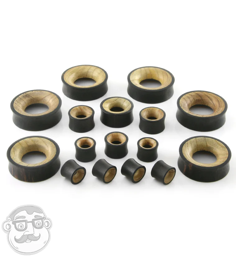 Areng Wooden Tunnels with Indo Wood Inlay - Image 2