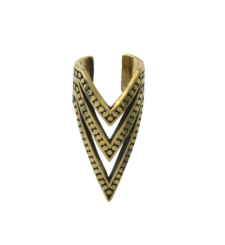 Arrow Brass Ear Cuff - Image 2