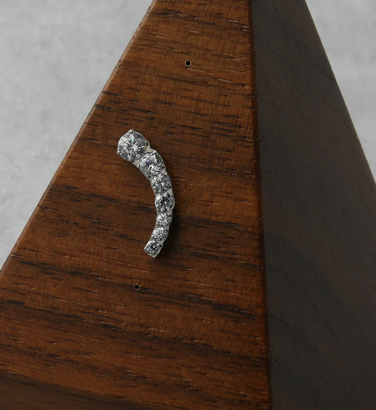 Ascend CZ Threadless Titanium Top - Image 2