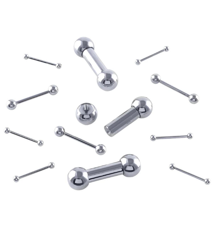 ASTM F136 Titanium Internally Threaded Barbell