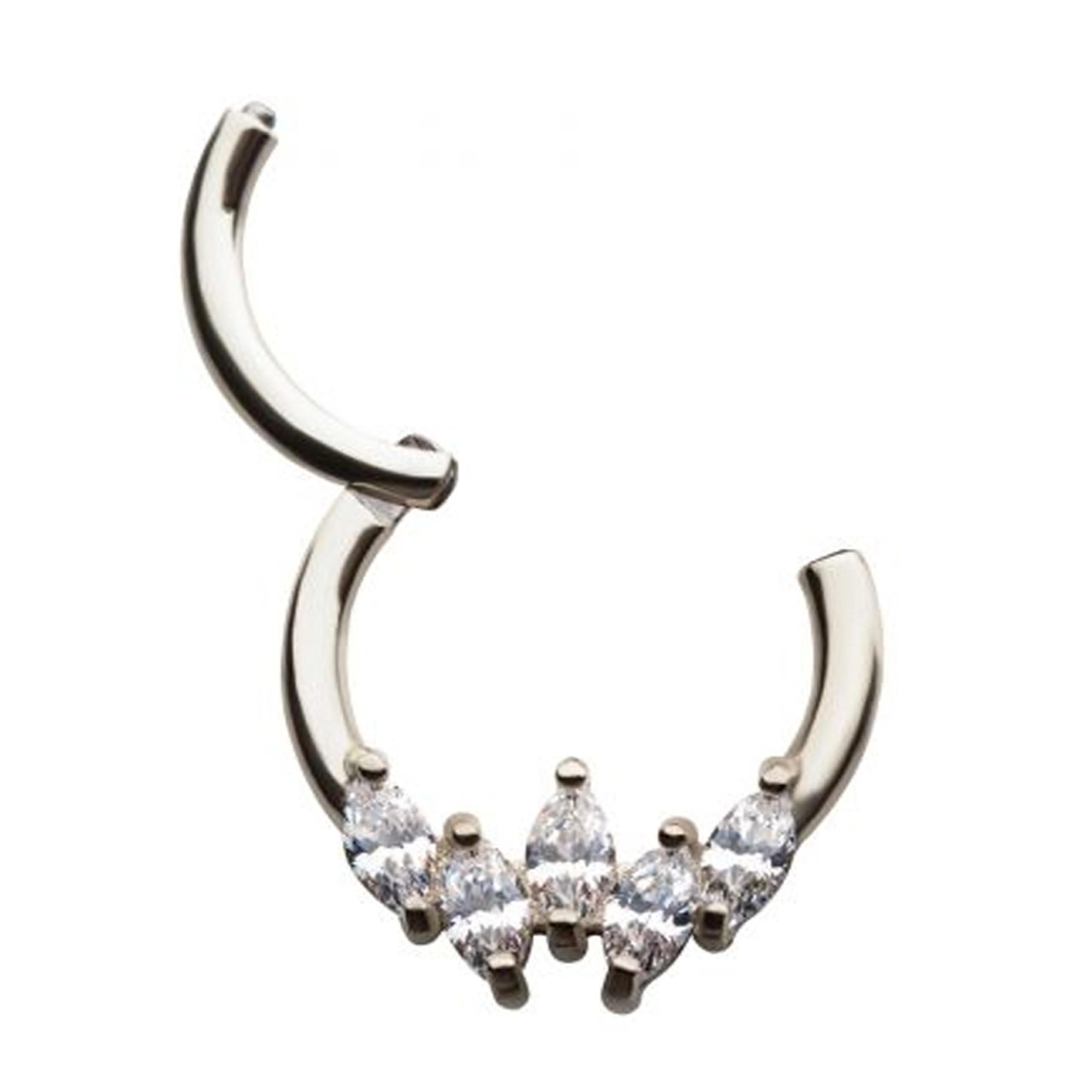 Auroral CZ Hinged Segment Ring - Image 2