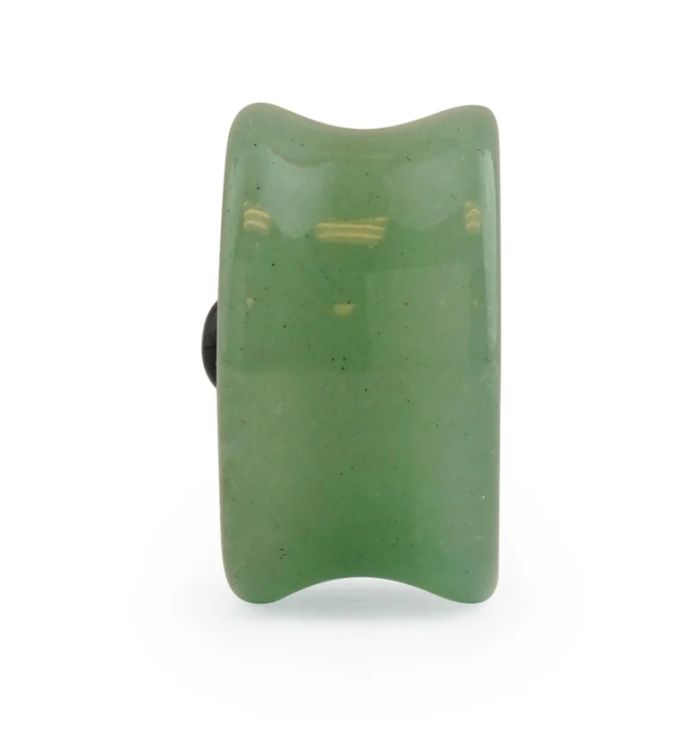 Aventurine Stone Plugs with Micro Obsidian Inlay - Image 5
