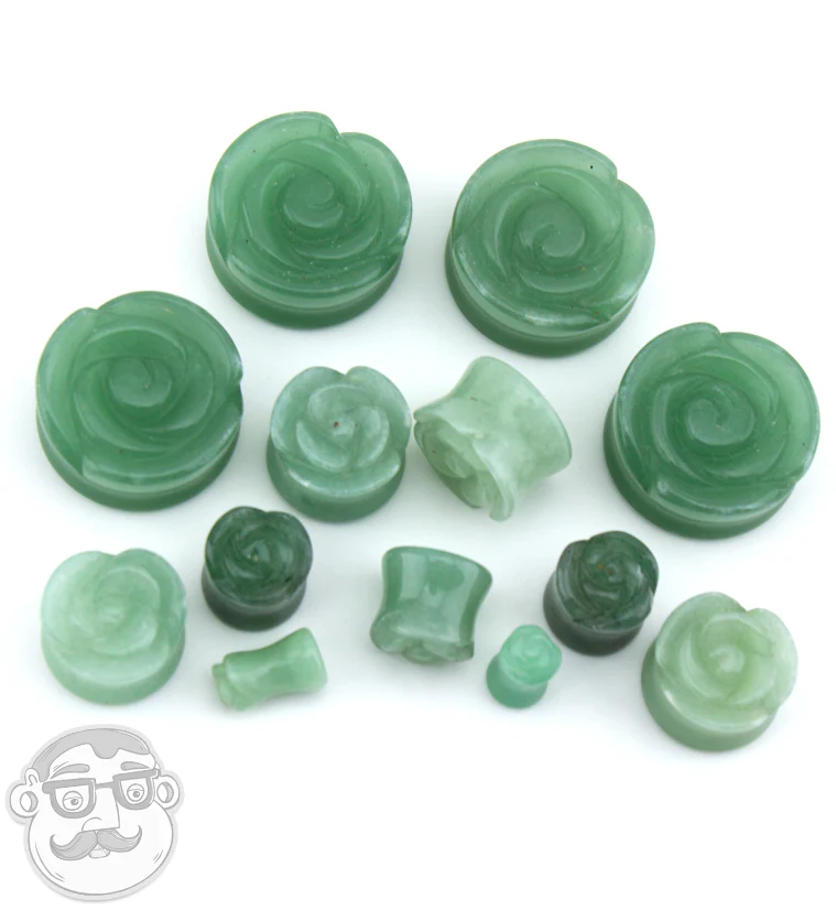 Aventurine Stone Rosebud Plugs - Image 6