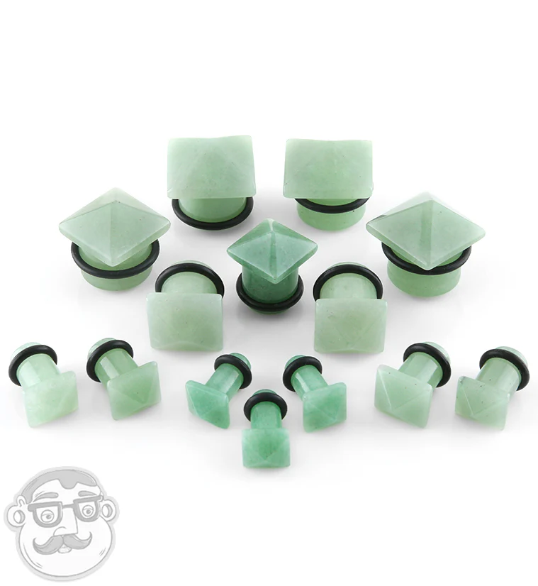 Aventurine Stone Squared Plugs - Image 3