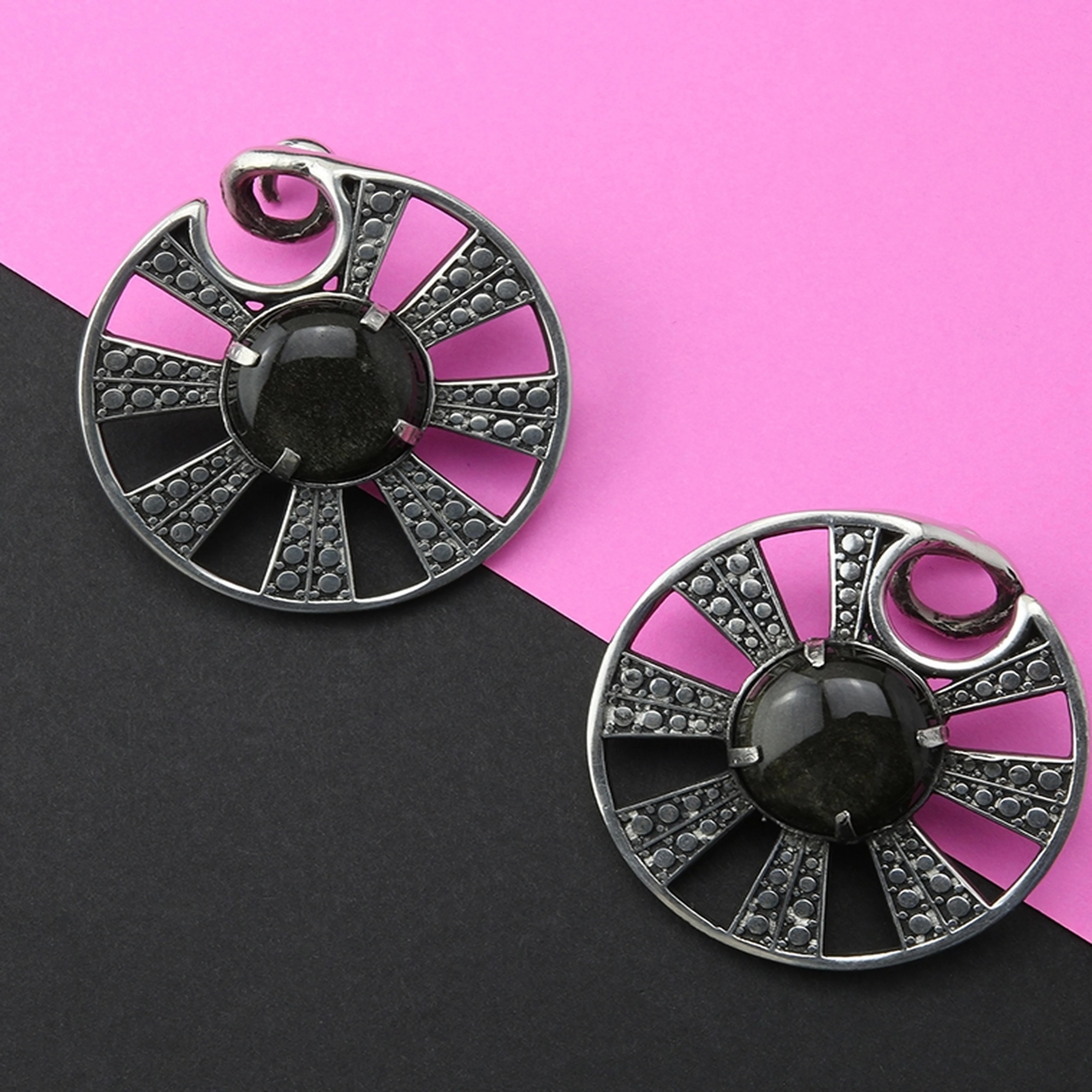 Awry Golden Obsidian Ear Weights - Image 2