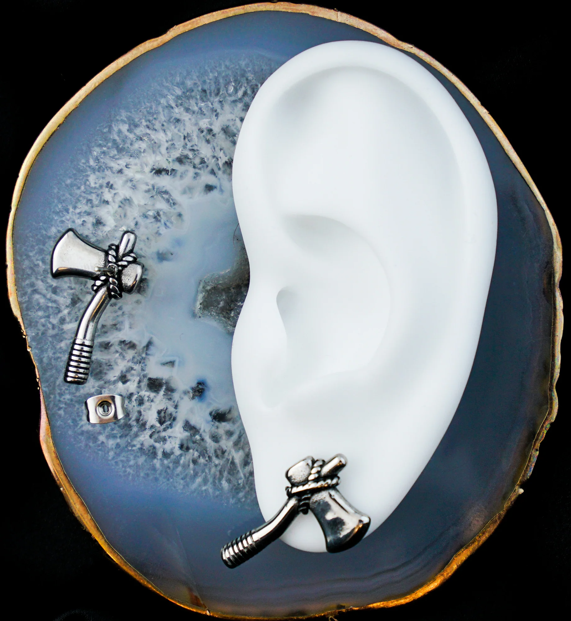 Axe Stainless Steel Stud Earrings - Image 2