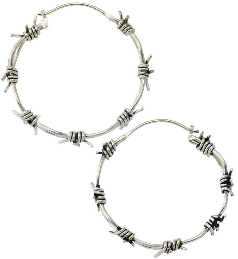 Barbed Wire White Brass Ear Weights - Image 6