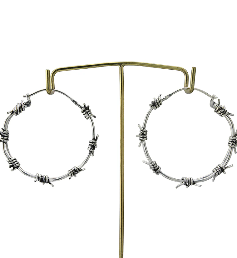 Barbed Wire White Brass Ear Weights - Image 7