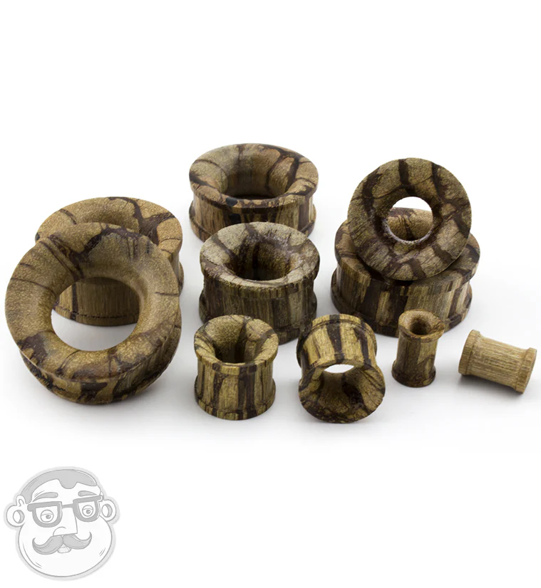 Batik Wood Concave Tunnel Plugs - Image 5