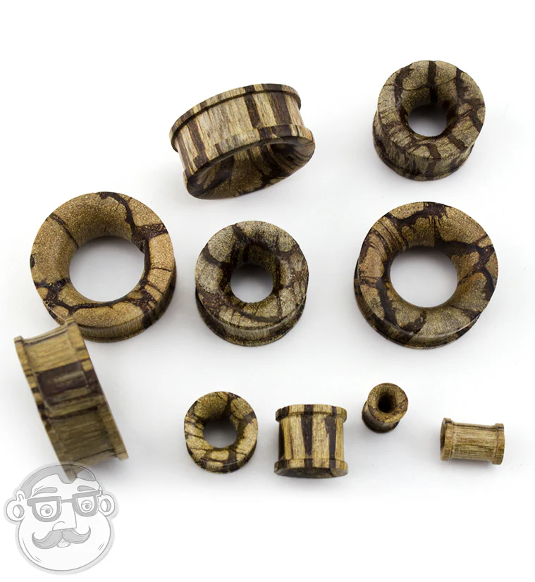 Batik Wood Concave Tunnel Plugs - Image 6