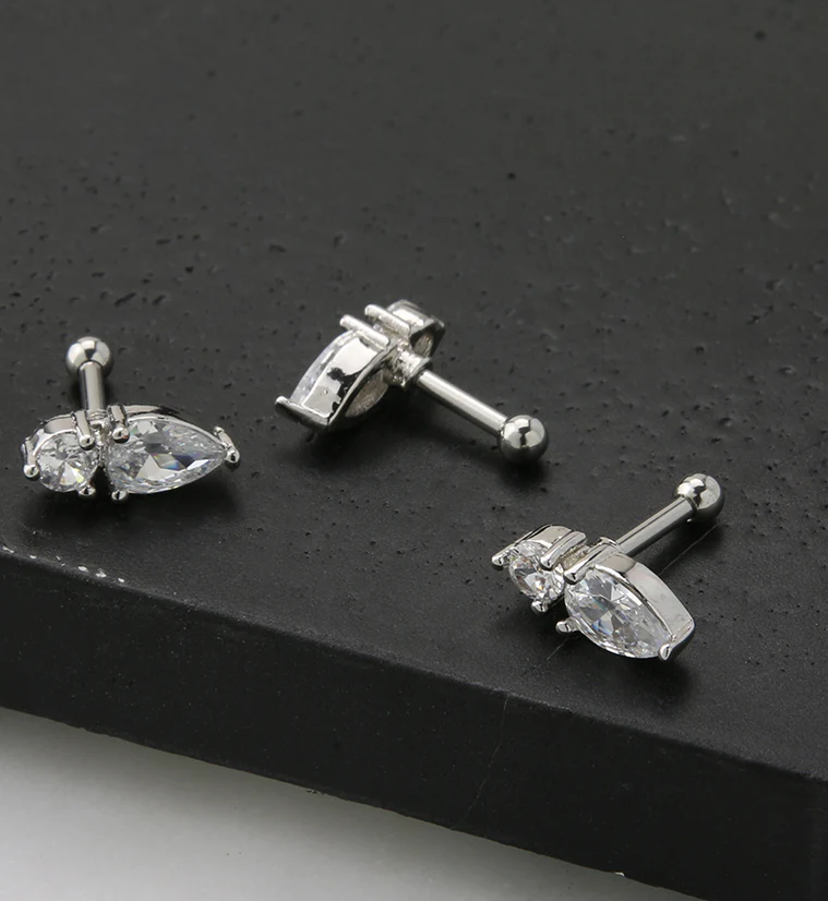 Bauble CZ Cartilage Barbell - Image 2