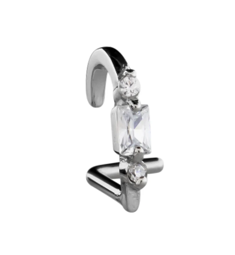 Bauble CZ Stainless Steel Nose Curve