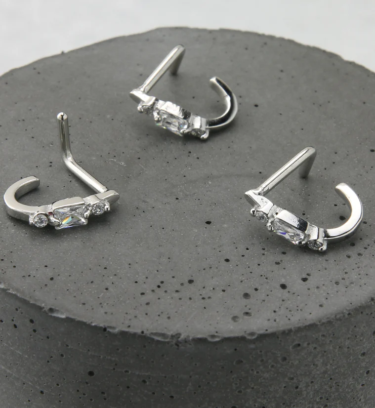 Bauble CZ Stainless Steel Nose Curve - Image 2