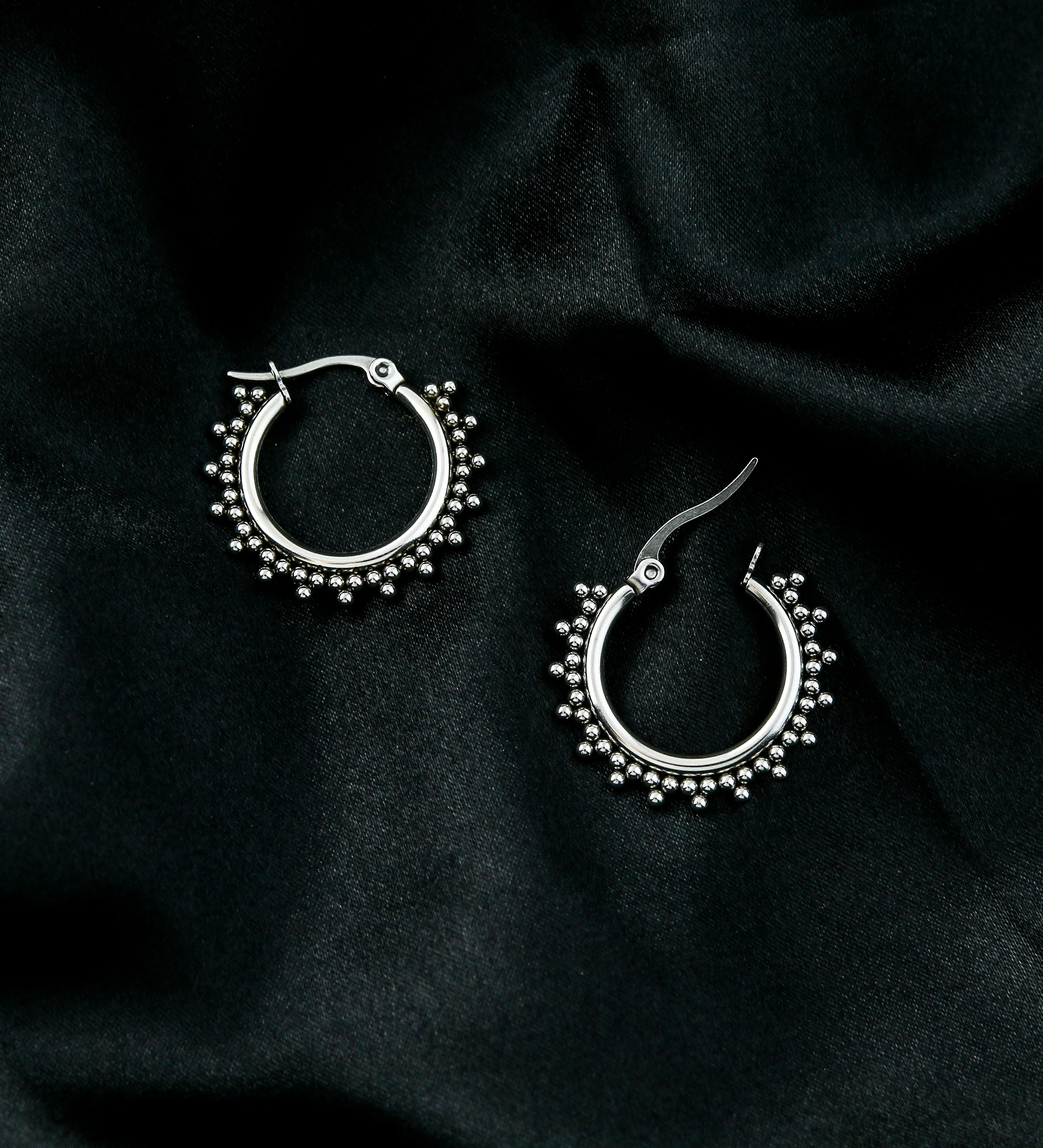 Beaded Stainless Steel Hangers - Earrings - Image 6