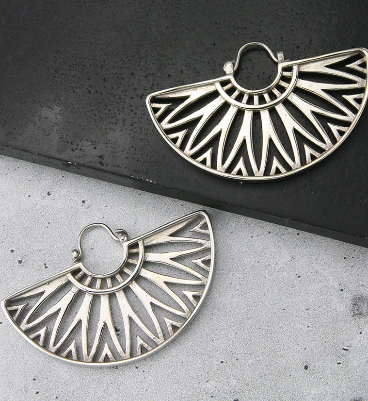 Beam White Brass Titanium Hangers / Earrings - Image 2