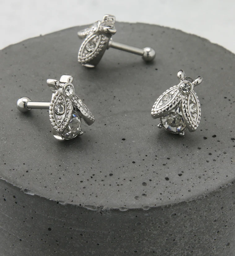 Beetle CZ Cartilage Barbell - Image 2