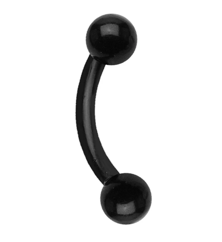 Black Acrylic Curved Barbell